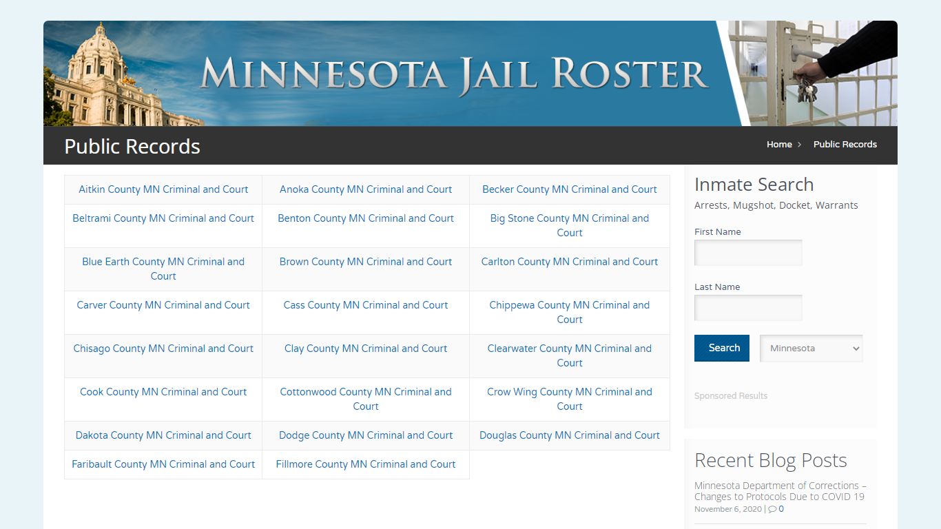 Public Records | Jail Roster Search - MinnesotaJailRoster.com